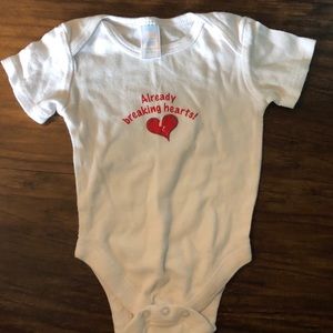White onesie 3-6 months